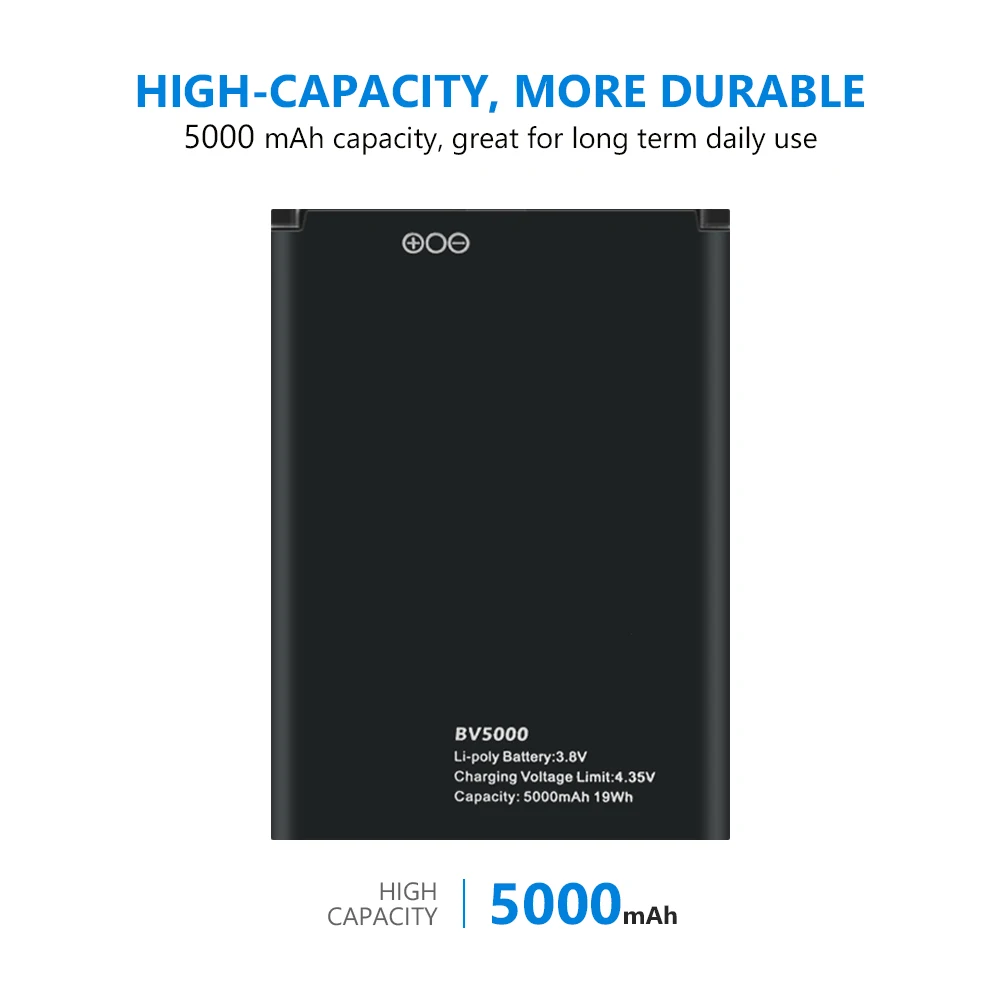 3 8 в Новый 5000 мАч Мобильный телефон Аккумулятор для Blackview BV5000 перезаряжаемый