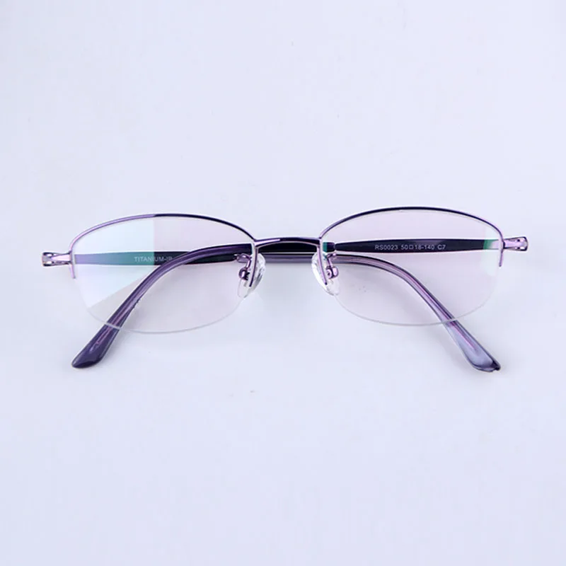 

HEJIE Woman's Pure Titanium Free Form Inner Multifocal Progressive Reading Glasses No Line Far to Near 3 Sight +1.0-+4.0 Y1119