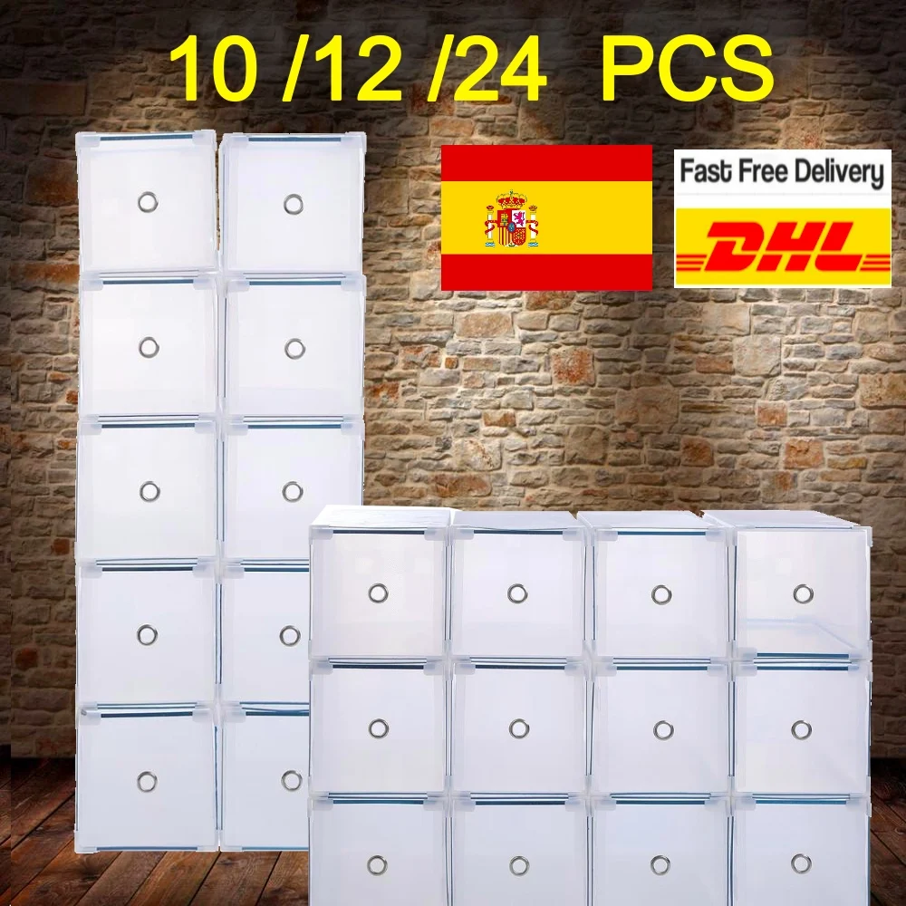 Модный комплект в полоску ящики для комода чехол прозрачная обувь Коробка