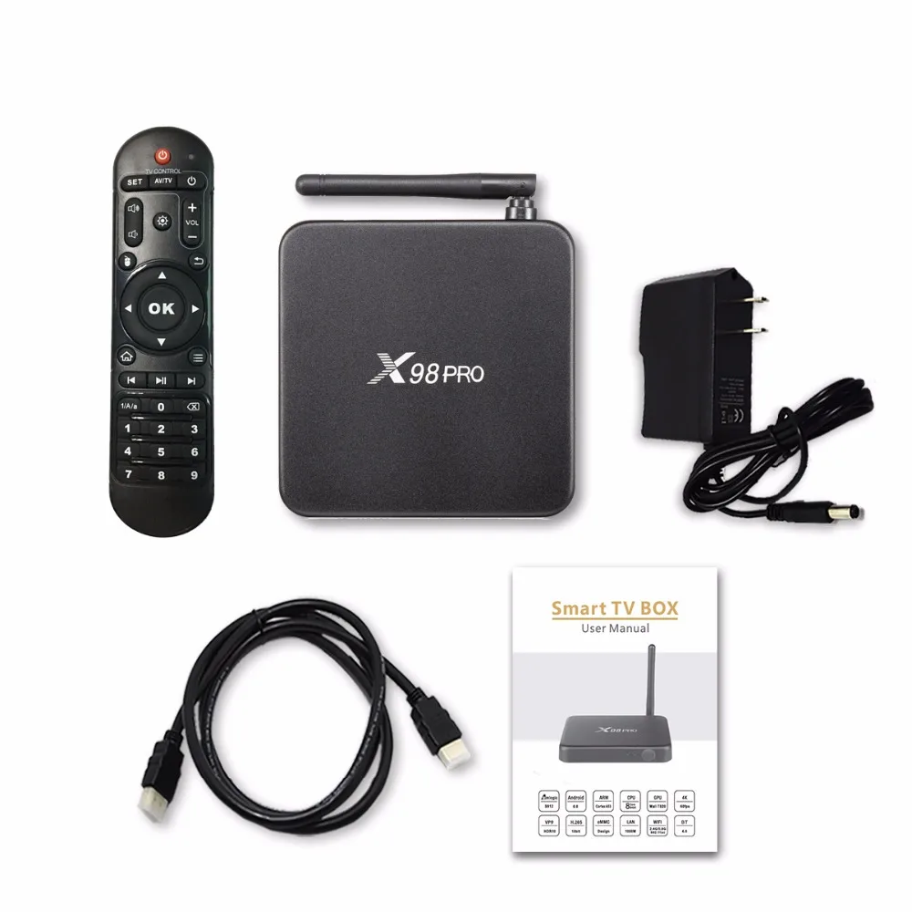 Новый L & H гаджеты X98 Pro ТВ коробке 2 ГБ 16 3 32 Amlogic S912 Восьмиядерный ОС Android 6 0 Bluetooth 4