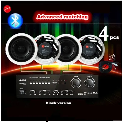 Домашний/KTV/сценическое собрание bluetooth фоновая музыка 150 Вт * 2 усилитель с 4