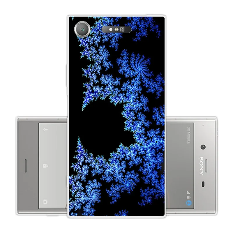 Мягкие силиконовые чехлы для Sony Xperia XZ1 5 2 дюйма задняя крышка синего цвета из ТПУ