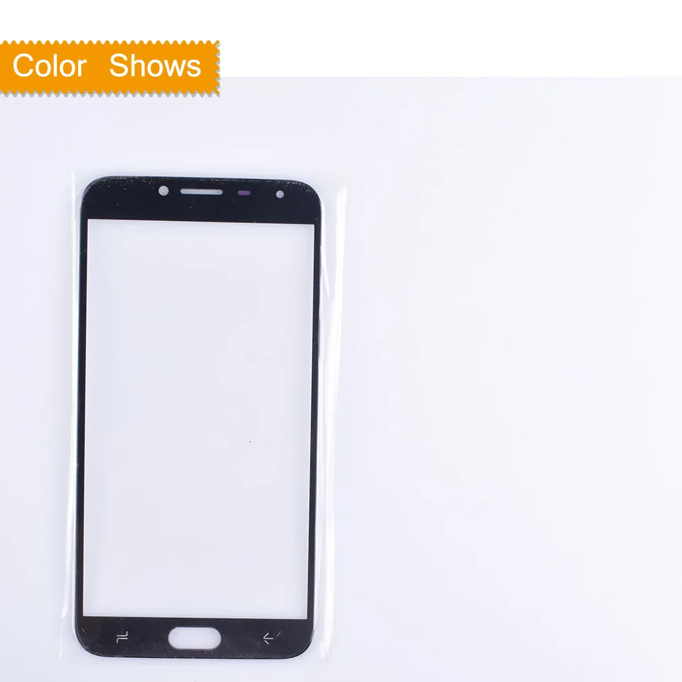 black 10 шт./лот для samsung Galaxy J4 J400 SM-J400F J400F/DS J400G/DS J400G сенсорный экран Переднее внешнее стекло сенсорный экран Объектив - Цвет: black