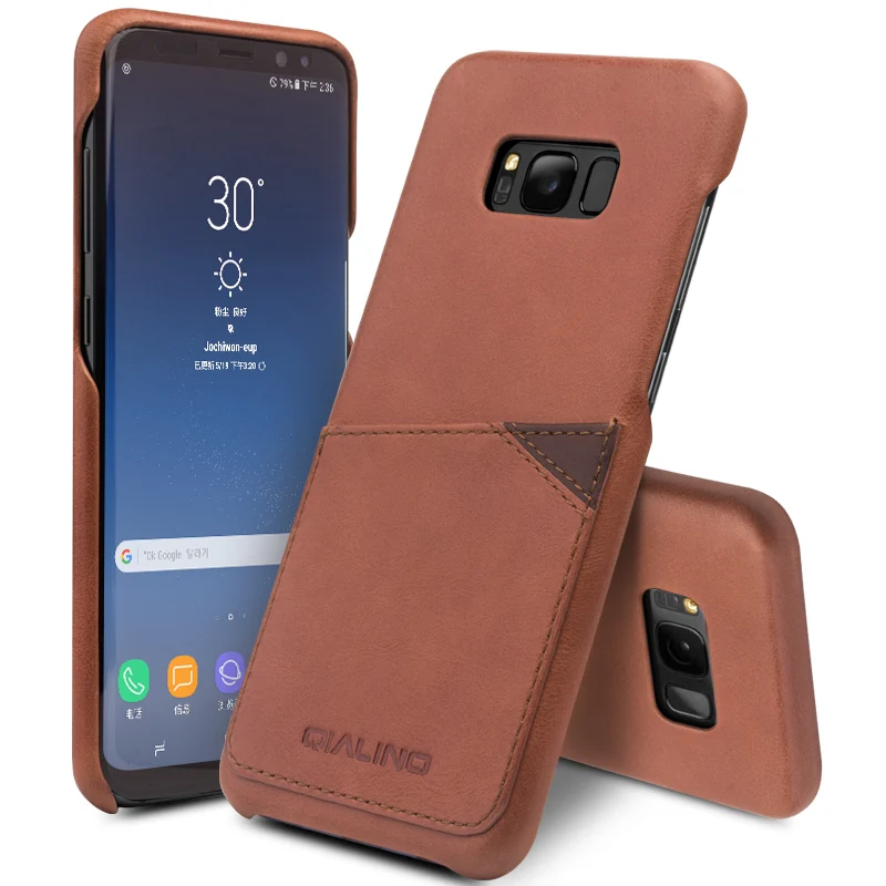 

QIALINO Luxury Case for Samsung Galaxy S8 Fashion Genuine Leather Phone Bag Cover for Samsung S8 Plus Back Case for 5.6/6.1 inch