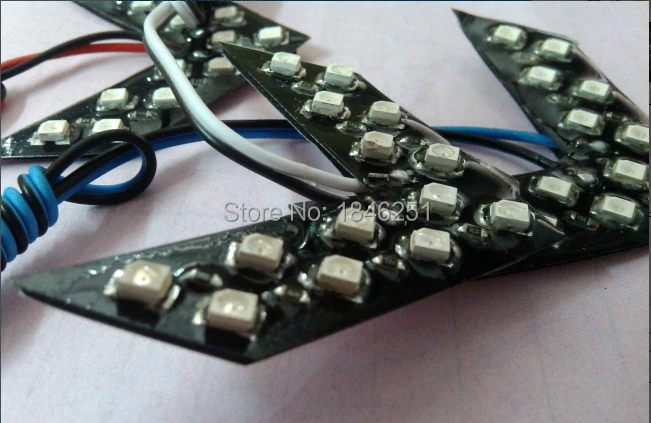 2 шт. Автомобильная Скрытая стрела 14 smd 1210 зеркало заднего вида светодиодные декоративные фонари обратное направление Поворотная сигнальная лампа