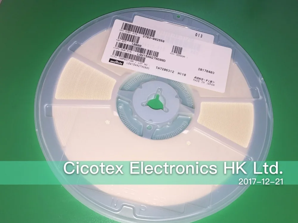 100 шт./лот LQW15AN27NG00D SMD0402 FIXED IND 27NH 280MA 520 MOHM|mohm| |