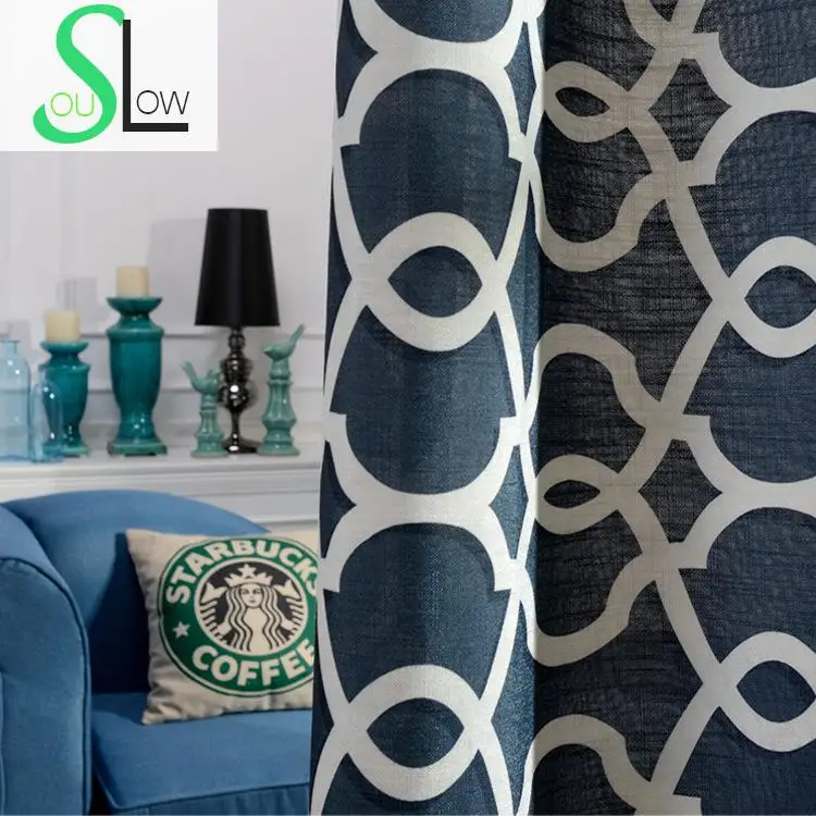 Занавеска из хлопчатобумажной ткани Slow Soul Гардина с французским окошком