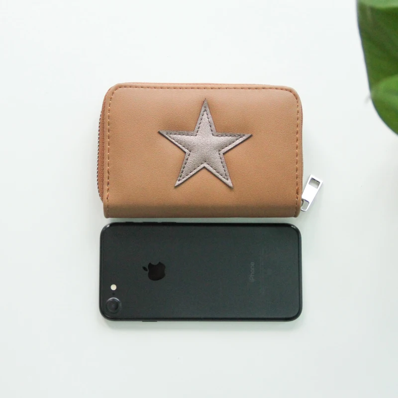 Модные новые женские кошельки маленький кожаный роскошный бренд милый Звездный