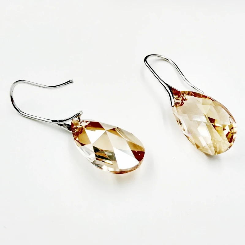 Длинные висячие серьги Кристалл от Swarovski пирсинг вечерние партии интимные Аксессуары свадебные украшения для невест