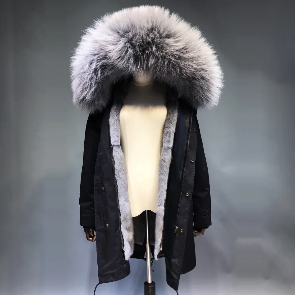 Maylofuer Съемная натуральный зеленый корень норки внутренняя куртка реального