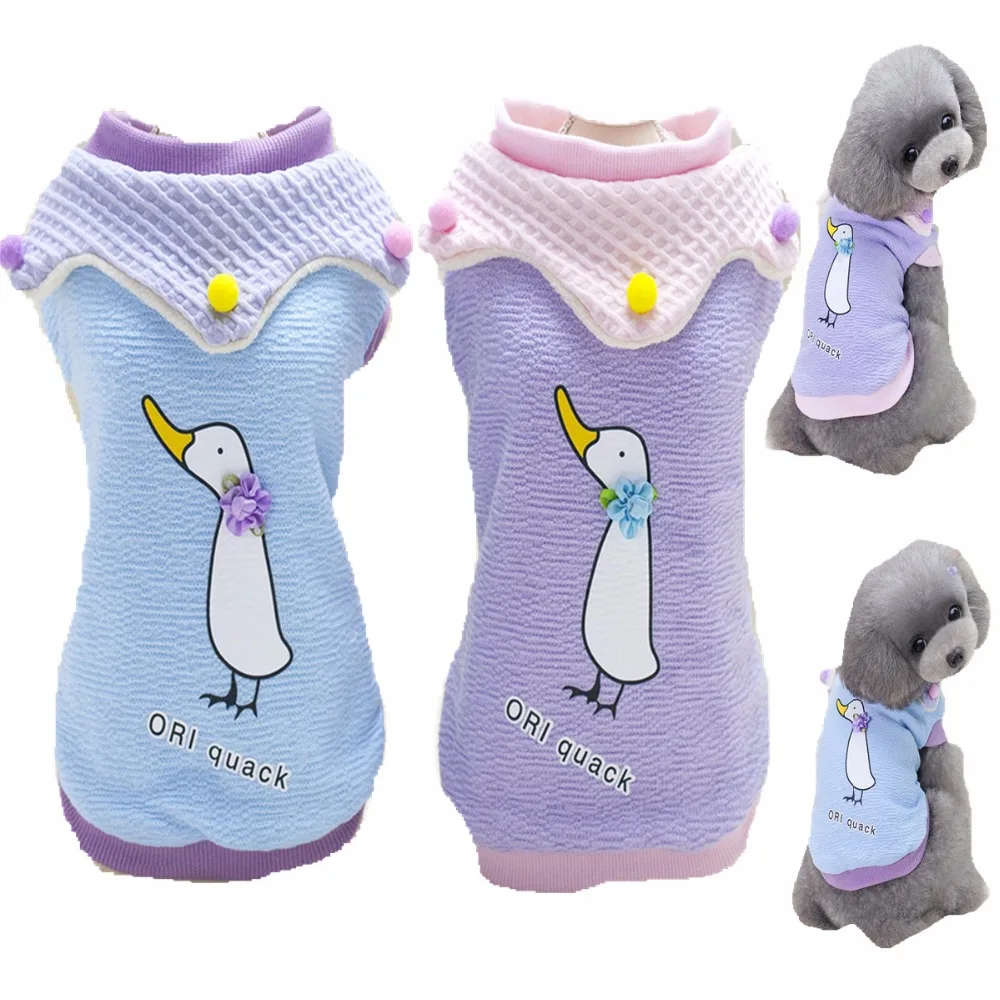 Новинка толстая хлопковая одежда для домашних животных Y90 милая с гусиным узором