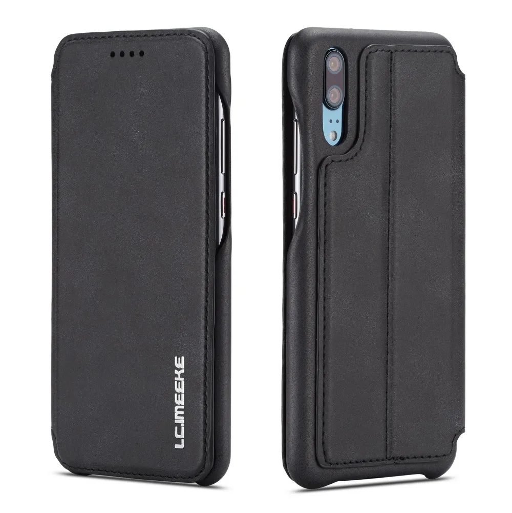Чехол для HuaWei P20 P20 lite P20 pro Nova 3e с отделениями для карт, откидной кожаный чехол-бумажник