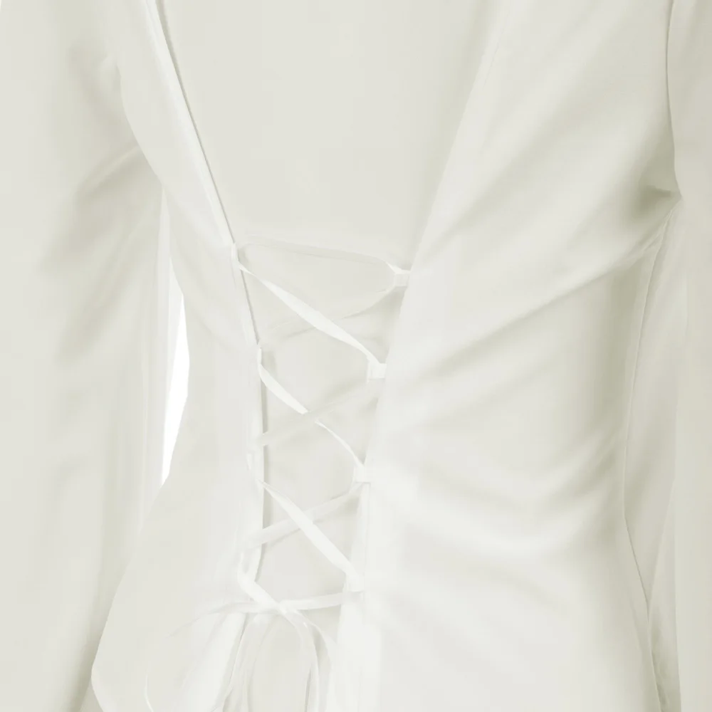 Женская винтажная блузка с длинным рукавом кружевная в готическом стиле