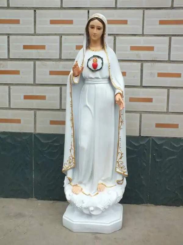 90 см Огромный-топ Christianism Мадонна домашней церкви декора религиозные Девы Марии керамики украшения Статуя