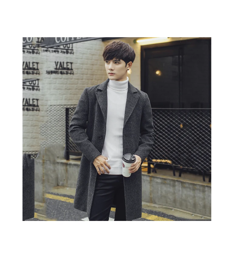 Plus Size Mens Long Trench Coats Korean Fashion Men Spring Autumn Notched Outwear Trenchcoat Vintage Oversize Windbreaker Male