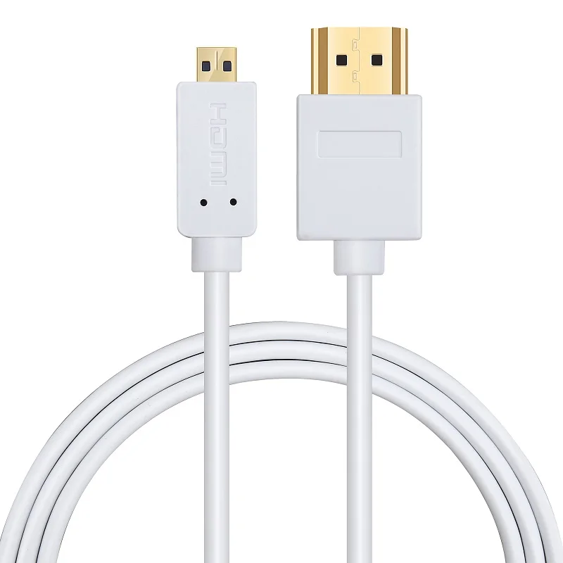 Shulian высокое Скорость микро HDMI (Тип D) к A) кабель 1080P 3D & 4K Разрешение готов с Ethernet 1M 1