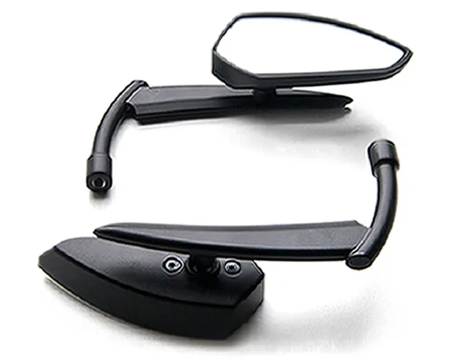 

Brand new Custom Rear View Mirrors Black Pair w/Adapters For Honda Valkyrie Rune 1500 1800