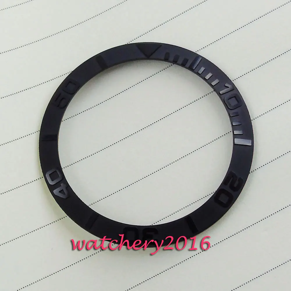 38 мм Новый высокого качества матовый черный керамический Безель Вставить часы