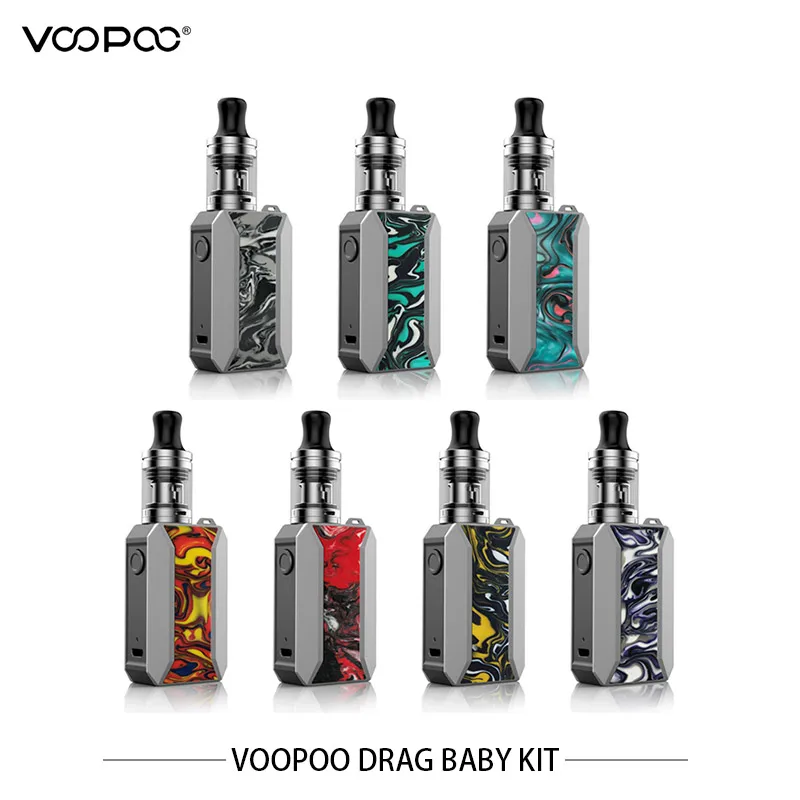 Оригинальная электронная сигарета Voopoo перетащите Детские Trio Pod Комплект с 1500 мА/ч