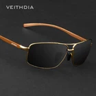 Солнцезащитные очки VEITHDIA 2458 мужские, Брендовые очки из сплава с поляризационными стеклами, аксессуары для вождения