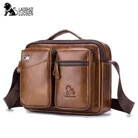 Real Genuine leather Men Designer Handbags Vintage Laptop Briefcases Office Shoulder Bags Tote Male Crossbody Messenger Bags