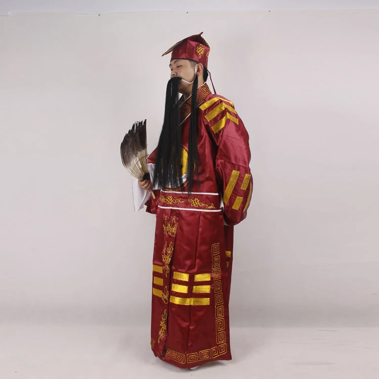 

Chinese Operas Robe + Hat Peking Opera costumes Three Kingdoms Periods Zhu Geliang Bagua Tai Chi Wudang Daoist Drama Outfit