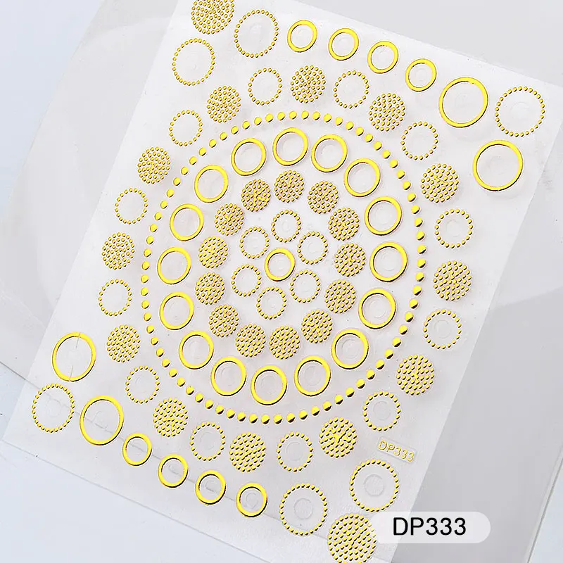 3D набор стикеров для ногтей золотой цветок бронзирующий дизайн маникюр сделай