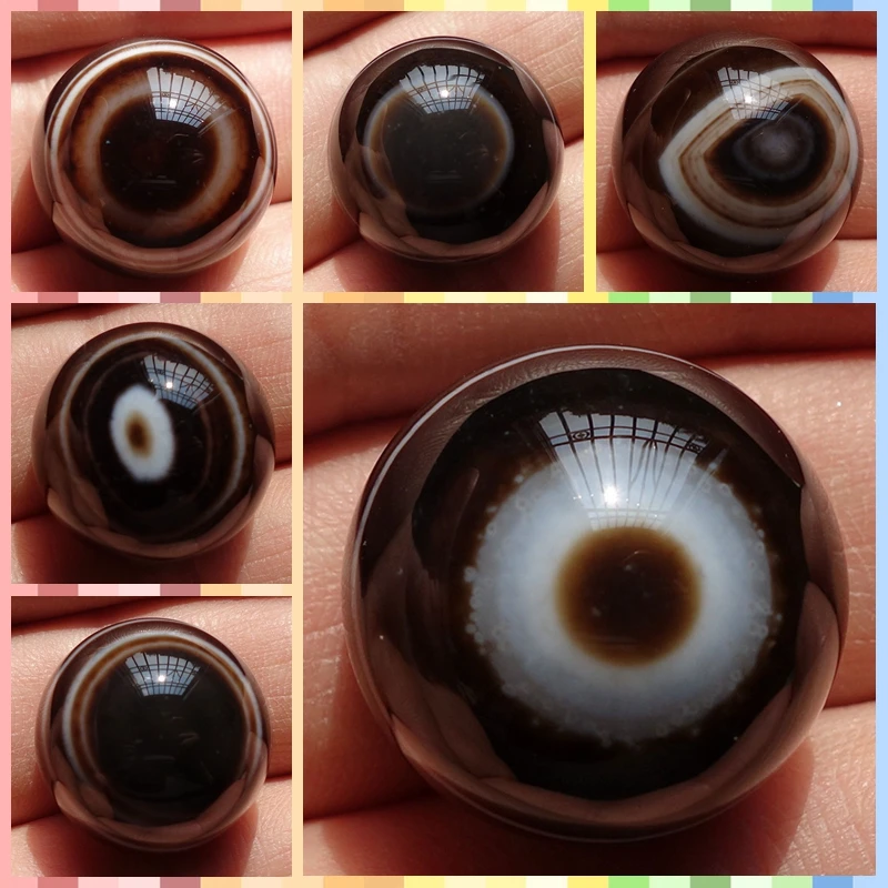 10pcs/lot 20x14mm Free Shipping Tibet Heaven Eye Agates Round CAB Cabochons | Украшения и аксессуары