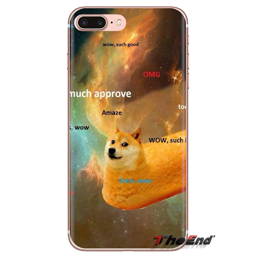 funny doge dog Transparent Soft Shell Covers For Huawei Mate Honor 4C 5C 5X 6X 7 7A 7C 8 9 10 8C 8X 20 Lite Pro |