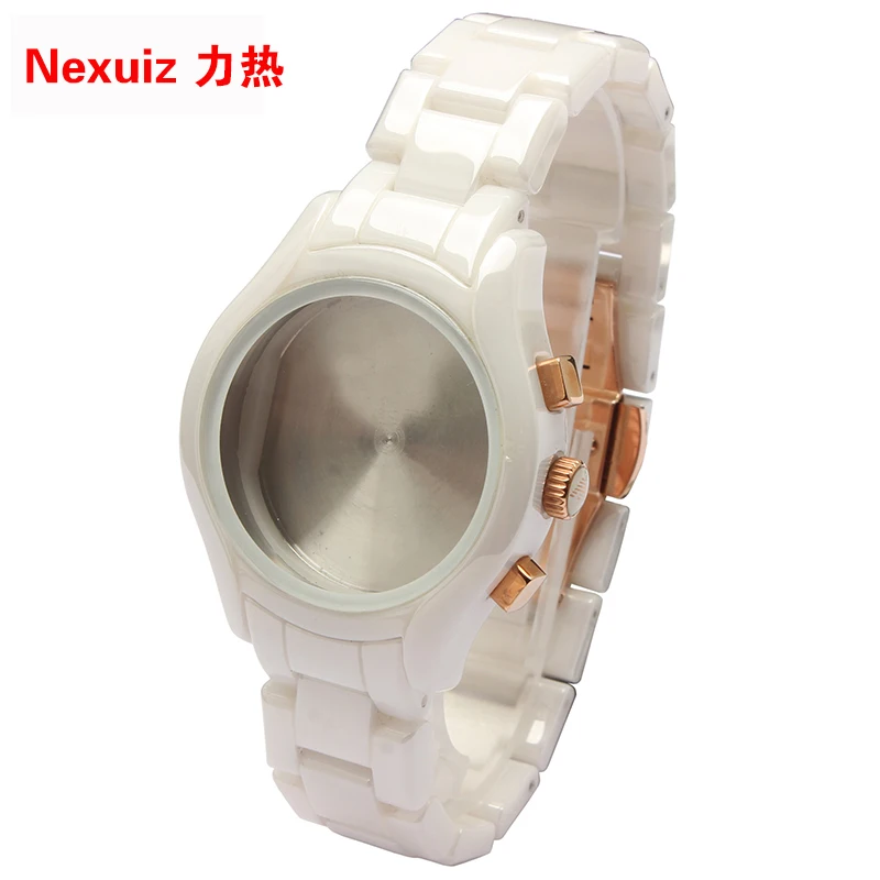The NEW Watchbands 18mm High Quality Ceramic Watchband White Diamond Watch for AR1417 Man watches Bracelet | Наручные часы