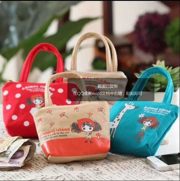 XZP Новый Модный маленький детский кошелек для монет милая холщовая мини сумка