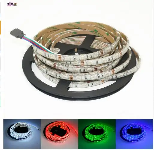 10 метров DC12V 60 светодиодов/m 5050 RGB SMD5050 гибкий 300 светодиодов светильник IP65
