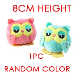 8cm random color 1pc 18-20 см Популярная Ночная Сова плюшевая, игрушка для детей, для мальчиков и девочек, мягкая кукла в виде животного, мягкие игрушки для малышей, подарки на день рождения для детей, мягкая игрушка для детей - Цвет: 8cm random color 1pc