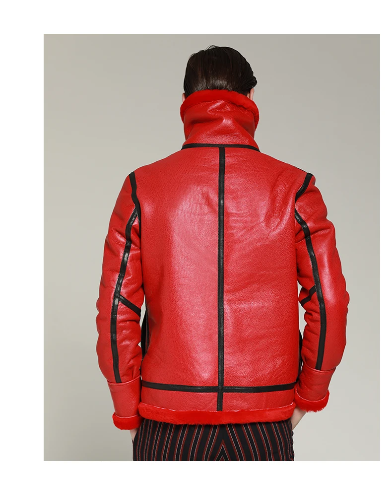 Пальто с мехом Для Мужчин's Shearling куртка B3 летная куртка короткой меховой кожаный жакет импортируется из шерсти из Австралии Для мужчин из овчей солнцезащитные очки-авиаторы