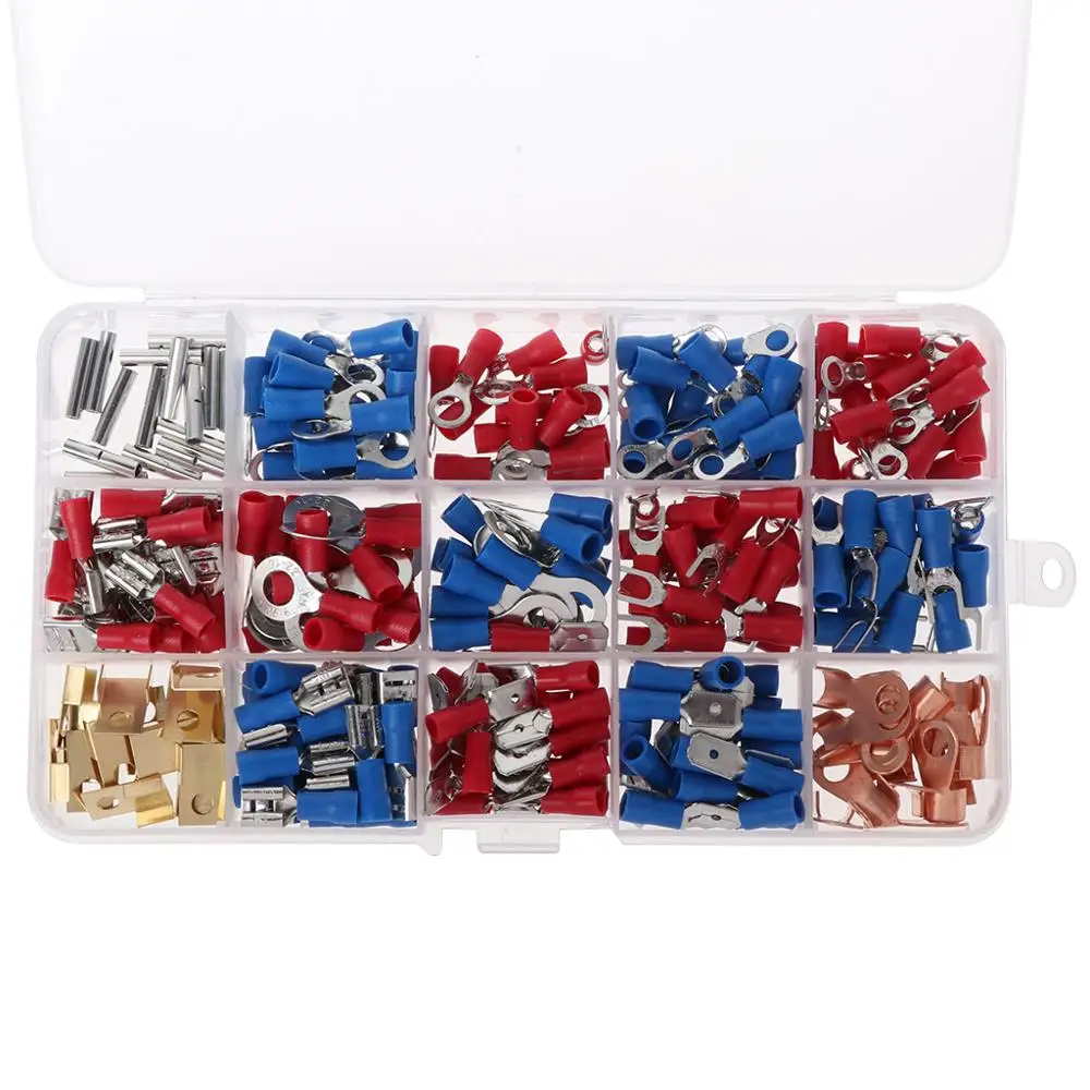 

300Pcs/Set Assorted Electrical Wire Terminals Insulated Crimp Connector G6KC