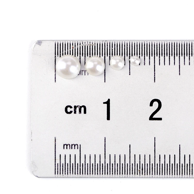 стразы для ногтей дизайн Nail Art декорация 4 Размеры Half Round White Pearl Советы Шпильки