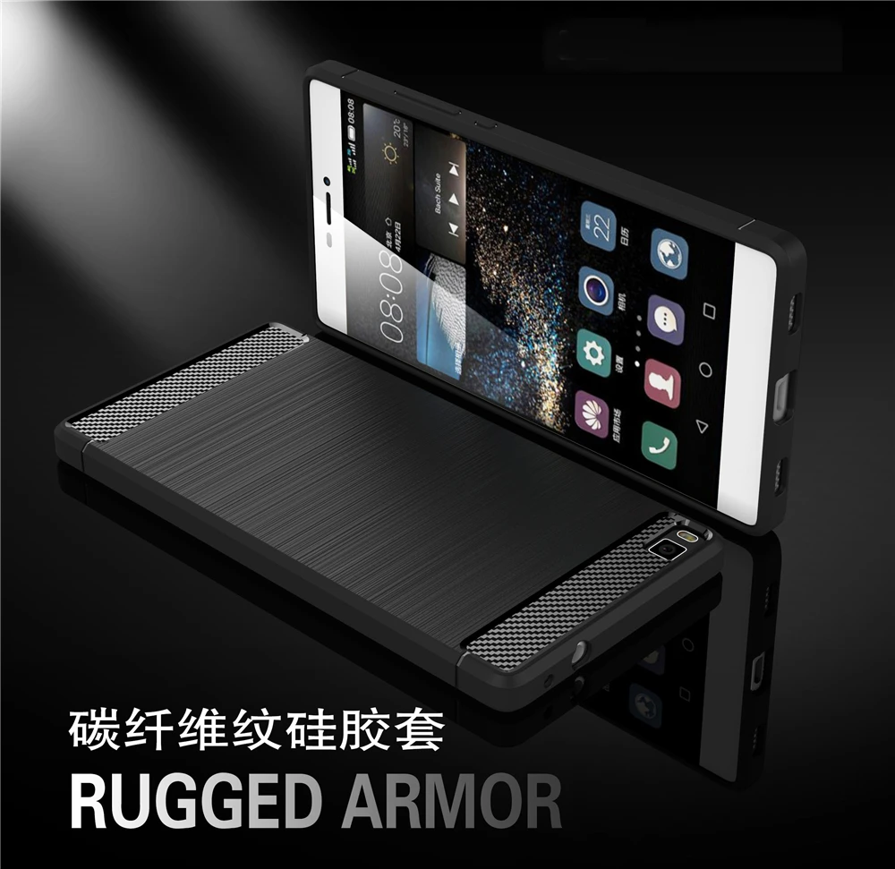 HATOLY чехол для Huawei P8 противоударный мягкий ТПУ Матовый прочный силиконовый