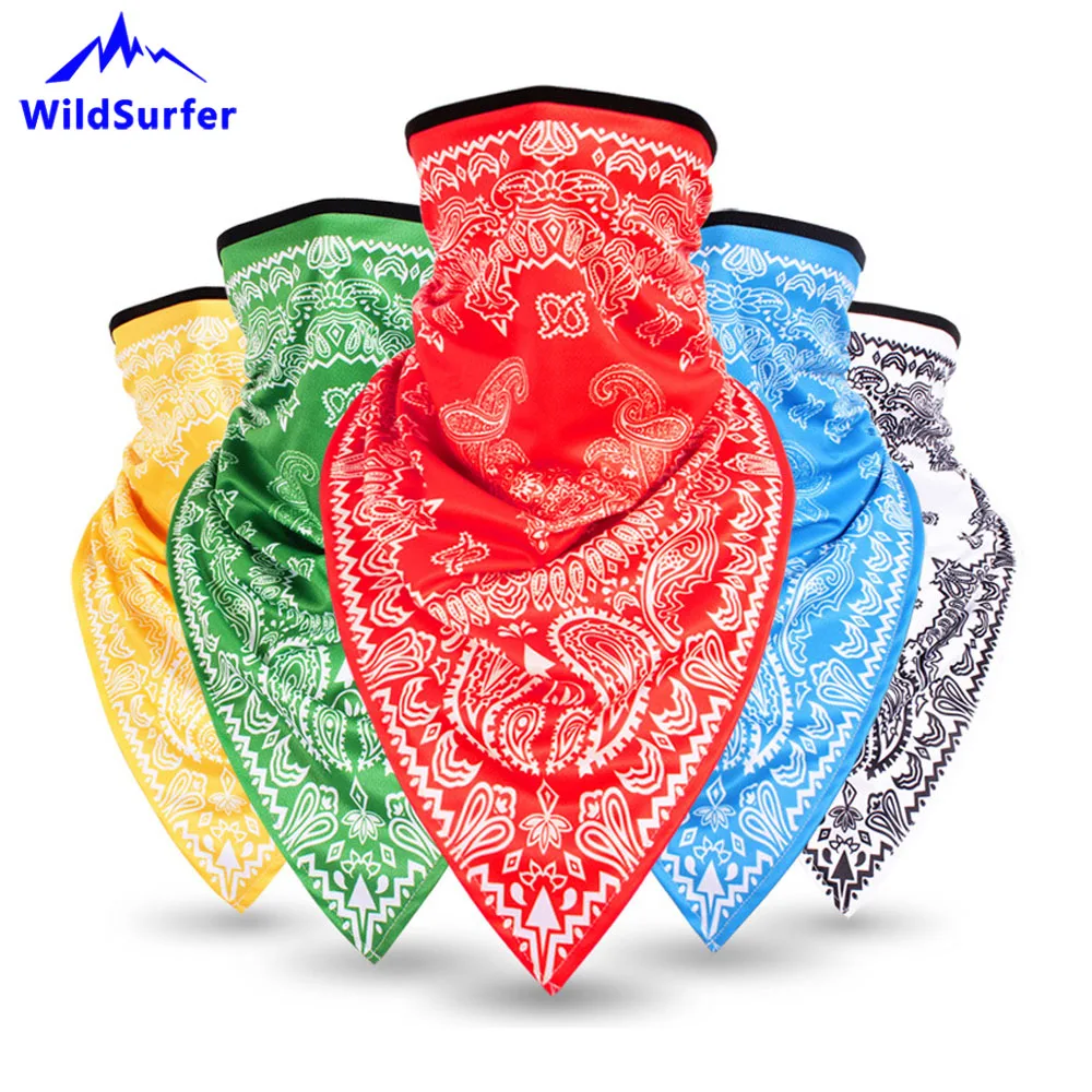 WildSurfer кешью треугольник шарф езда половина маска для лица для велосипеда Балаклавы ветрозащитный лыжный шейный качественный дышащий лицевой щит FJ40