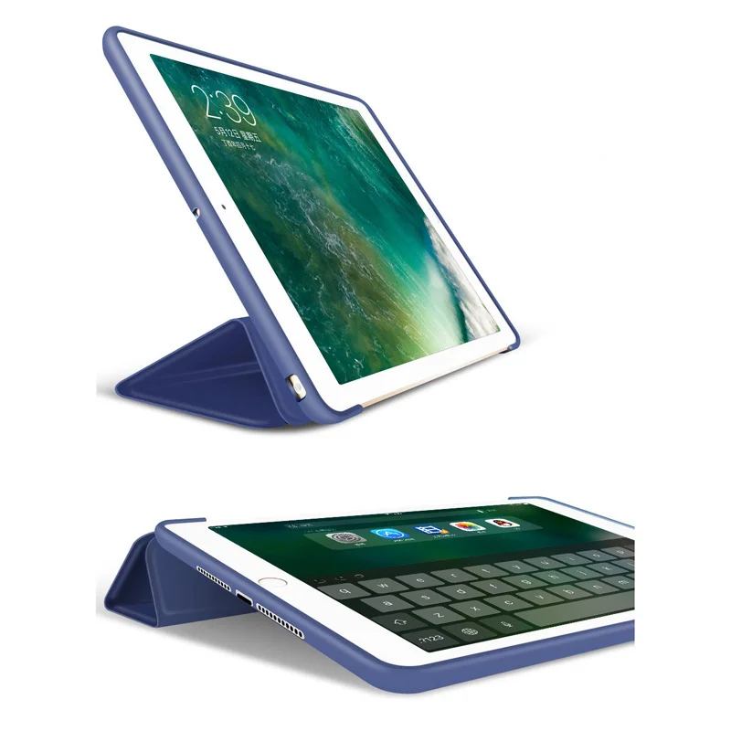 Для Ipad Air 2 случае падения сопротивления силиконовые Smart Cover магнитом проснуться