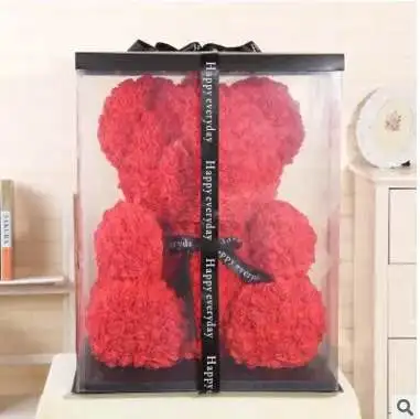 Hot Sale 25cm Soap Foam teddy rose Bear Artificial flower bear for New Year /Valentines /Christmas and girlfriend gift box | Игрушки и