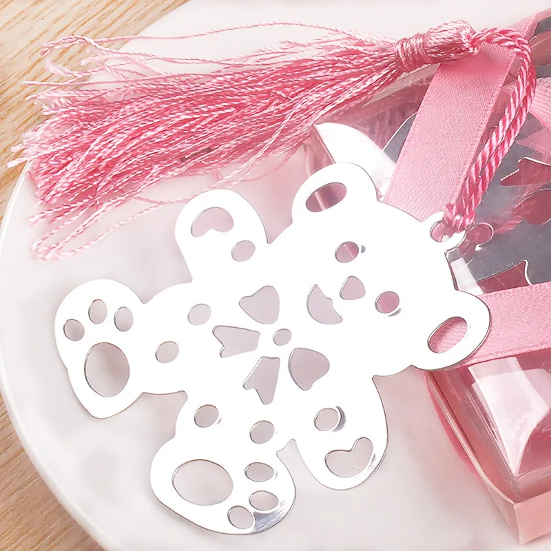 100 шт. креативная Праздничная Закладка Тедди-ребенок крещение для душа подарок