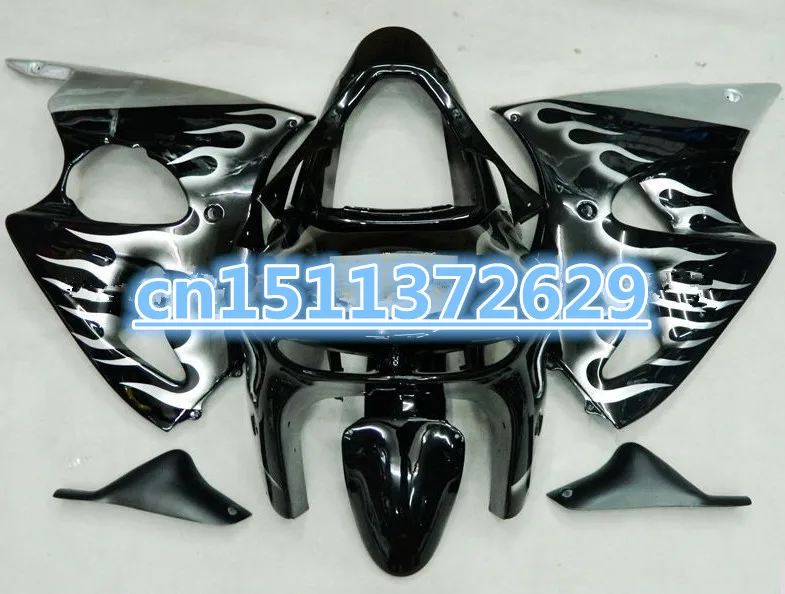 

White flame black For KAWASAKI NINJA ZX6R 94 95 96 97 ZX 6R 636 ZX636 94-97 ZX-6R 1994 1995 1996 1997 Fairings blk white-Dor D