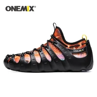 onemix rome shoes men walking shoes fashion breathable lace up sandals footwear outdoor running jogging men sneakers size 47