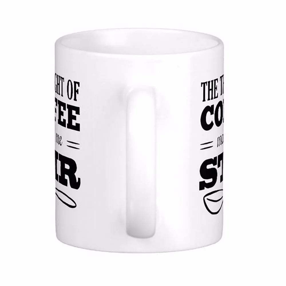 Кофе заставляет меня мешать белый кофе кружки чайная кружка подарок на заказ от