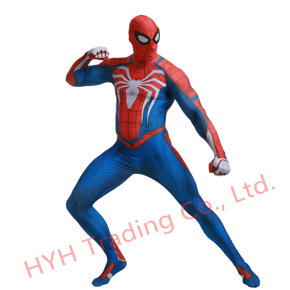 2019New ps4 insomniac костюм Человека-паука спандекс игры Spidey Косплей Хэллоуин