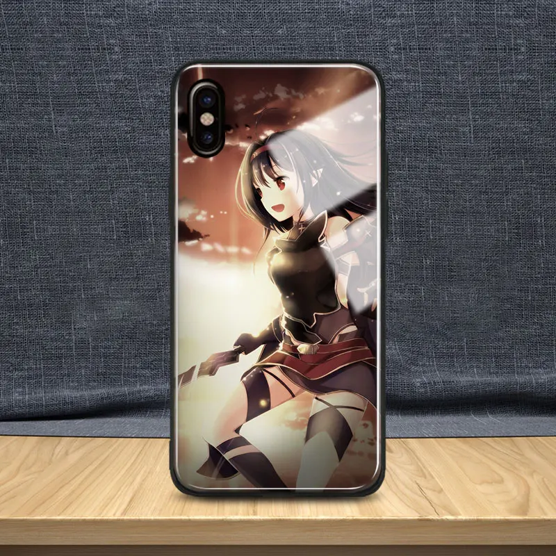 Конно юуки Sword Art Online Мягкий силиконовый чехол из закаленного стекла для Apple iPhone6 6s