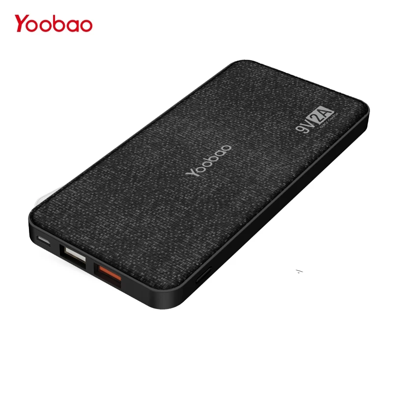 Yoobao Quick Charge power Bank для Xiaomi Mi 12000 mAh QC 2 0 Pover 9V 2A портативное зарядное устройство