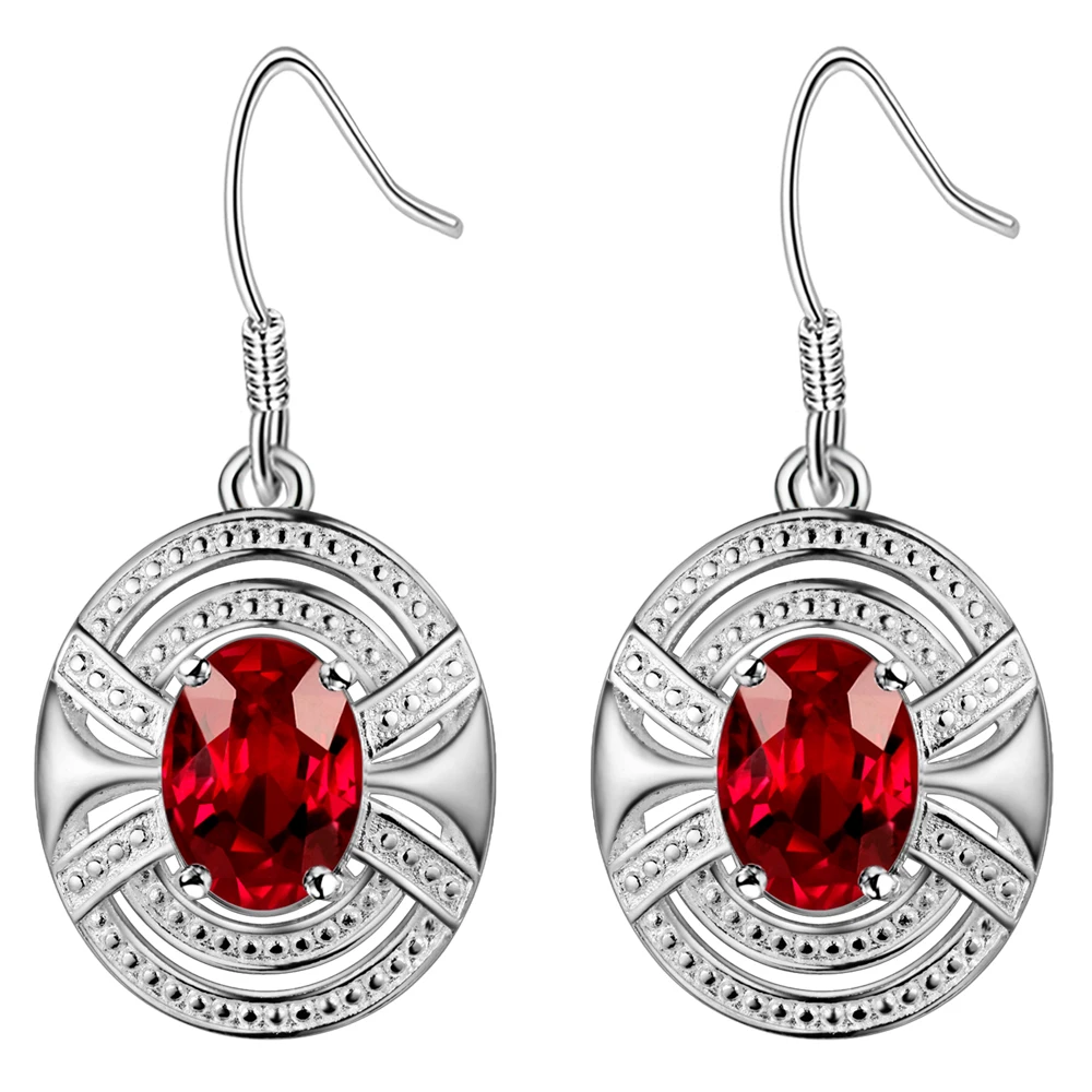 Женские серьги с геометрическим бантом подвески разноцветным камнем покрытые