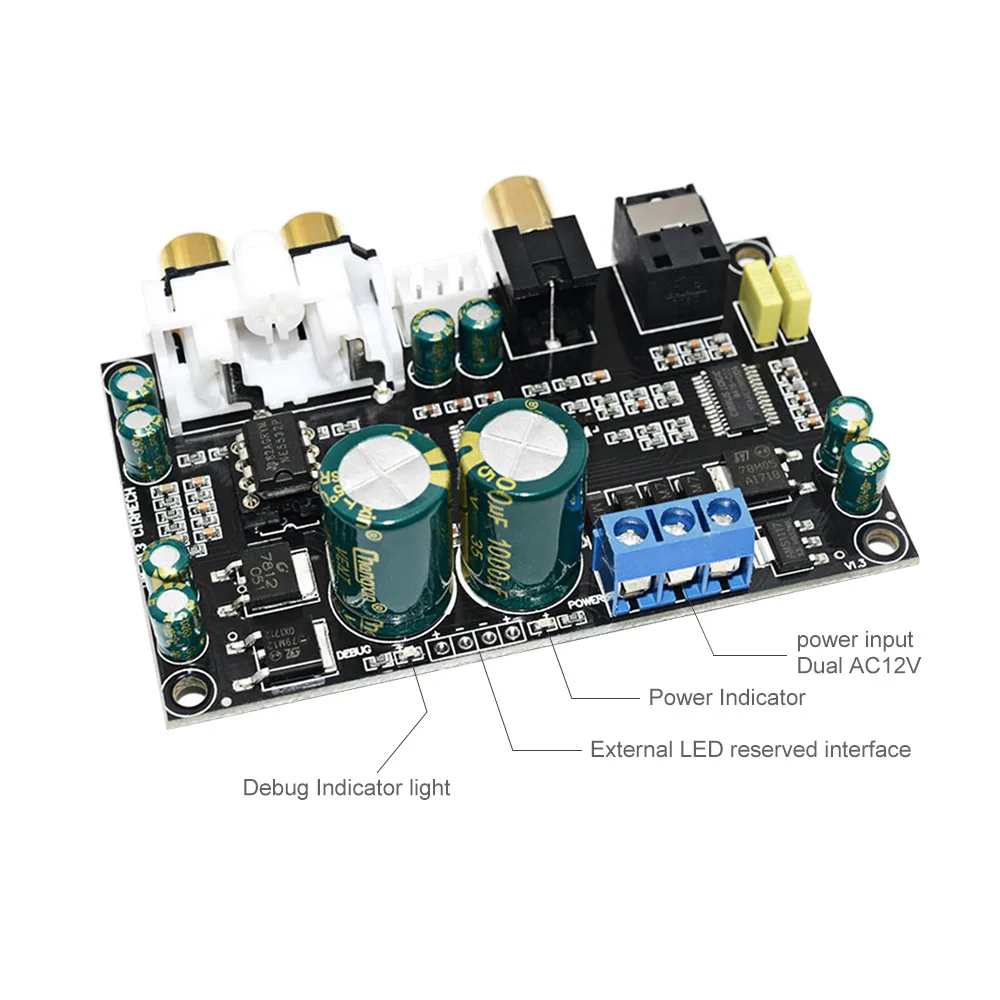 AIYIMA HIFI Fever High Fidelity CS4398 CS8416 коаксиальный Оптический аудио декодер DAC MP3 декодирующая плата DIY для усилителей мощности
