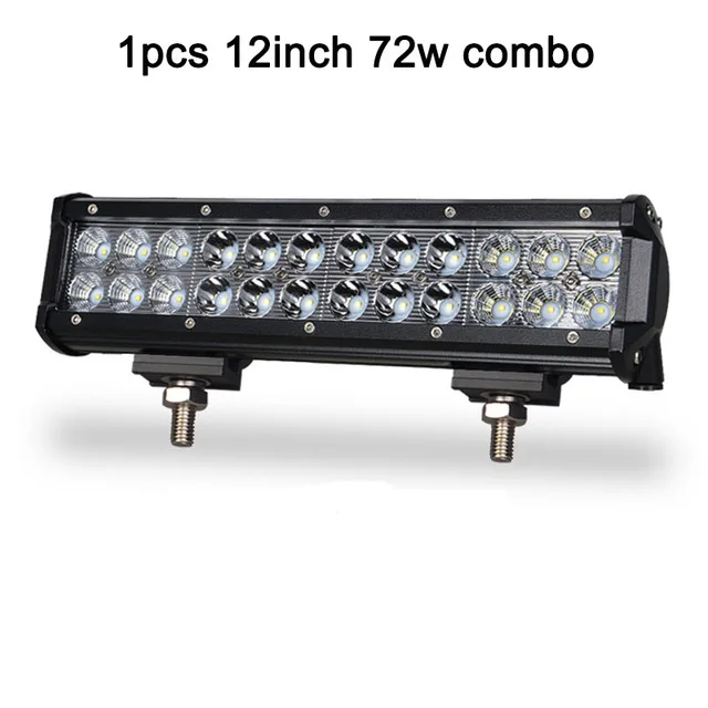 72w combo 4 7 12 17 20 28 36-44 дюйма внедорожный светодиодный бар головной светильник бар комбинированный луч для 4x4 УАЗ ATV грузовик внедорожник 12V 24V светодиодный рабочий светильник - Цвет: 72w combo